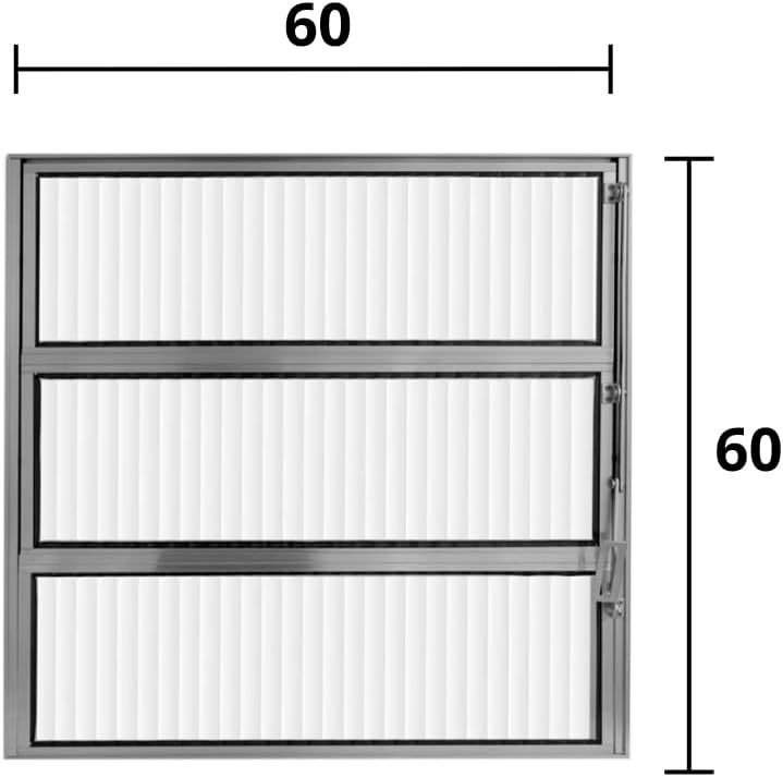 Vitro Basculante Alumínio Brilhante 60x60 - Imagem 2