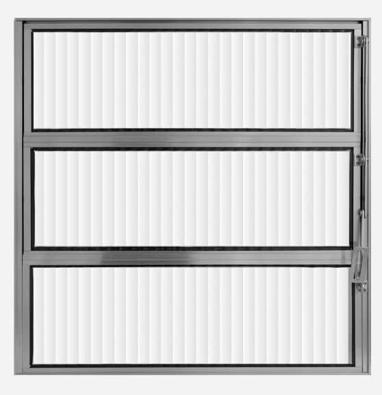 Vitro Basculante Alumínio Brilhante 60x60